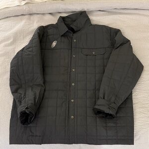 Eddie Bauer Men's Charcoal Grey Quilted Snap-Front Jacket